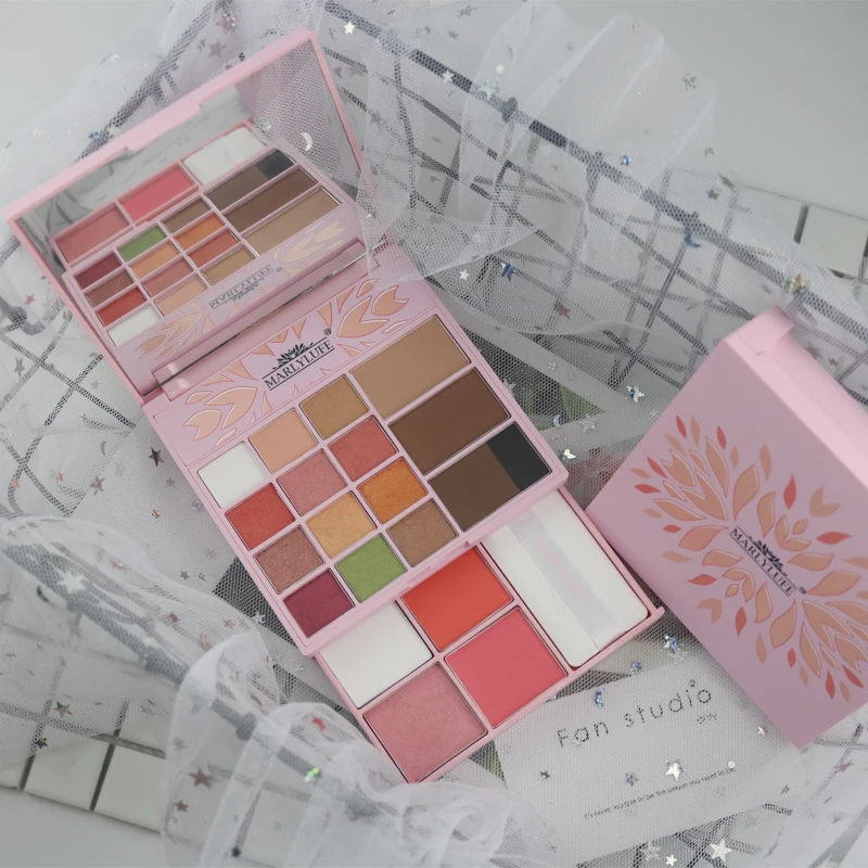

Marlylufe Brand Makeup Palettes Set Matte Eyeshadow Pressed Powder Blush Professional Cosmetic with Battery Charge By Factory