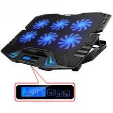 ICE COOREL 12-15.6 inch Laptop Cooling Pad Laptop Cooler USB Fan with 6 cooling Fans Light Notebook Stand Quiet for laptop