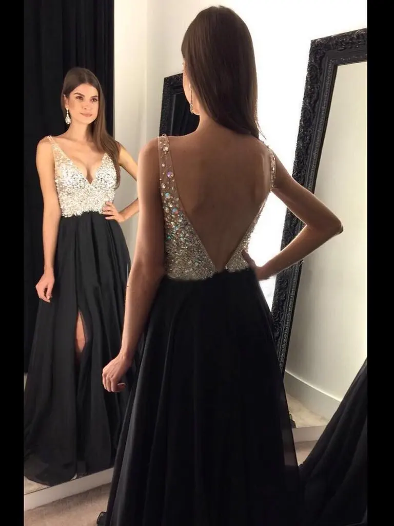 CHIC A-LINE V-NECK FLOOR LENGTH PROM DRESS PINK TULLE FORMAL DRESS EVENING GOWNS AM295a