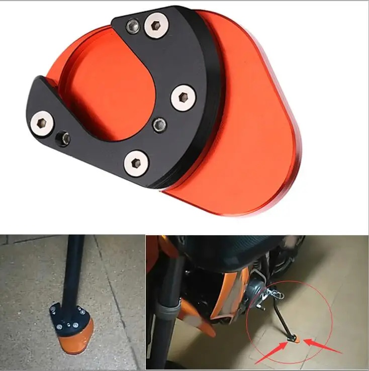 Extension Béquille Latérale Moto Pour Yamaha TDM900 (2002-2010) - Plateau CNC Aluminium Noir
