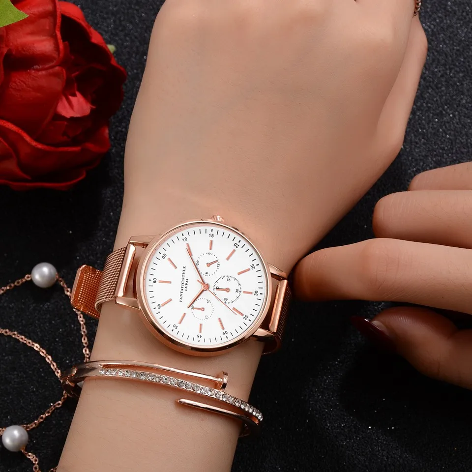

Luxury Business Watches For Women Simple Mesh Belt Watches Ladies Geneva Sports Quartz Wrist Watch Lvpai Brand Relojes Mujer