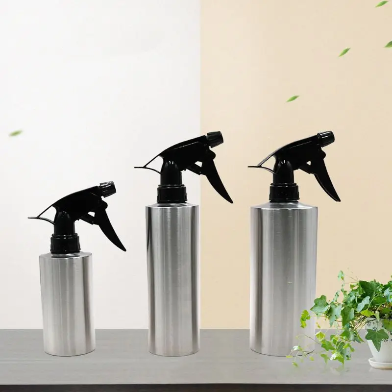 

250/350/550ml Stainless Steel Empty Spray Bottle Water Sprayer For Salon Hair BBQ Cooking Tool