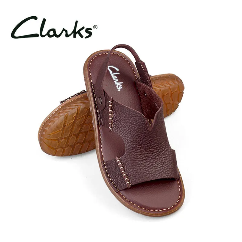 

Clarks Casual Brand Summer Men Sandals Handmade Genuine Leather Soft Beach Shoes Male Fisherman Shoes Retro Gladiator Footwear