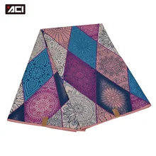 ACI новая Анкара ткань Африканская настоящая восковая печать 6 ярдов/шт полиэстер материал настоящий воск Tissu пэчворк для свадебного платья
