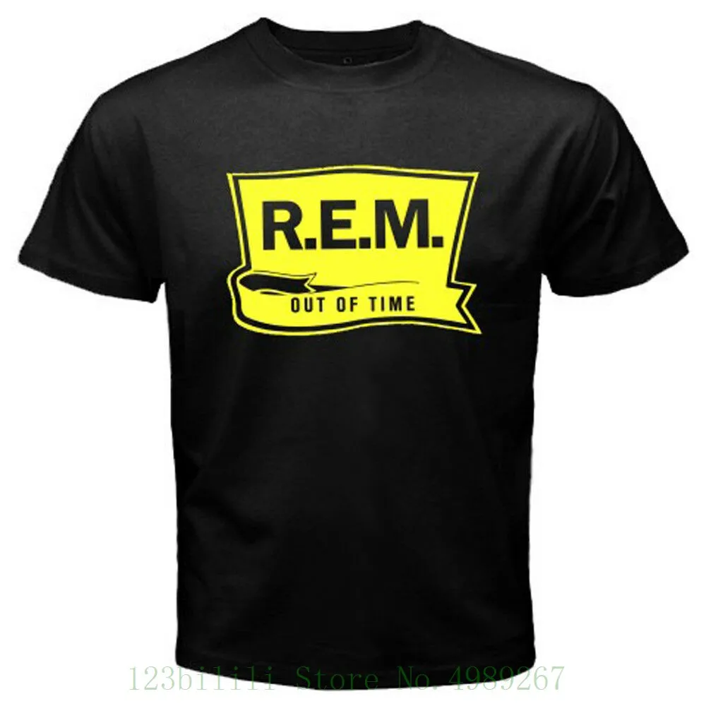 Новая мужская черная футболка R. e. m Out Of Time Rock Band хлопковая Размеры S-3xl | Мужская