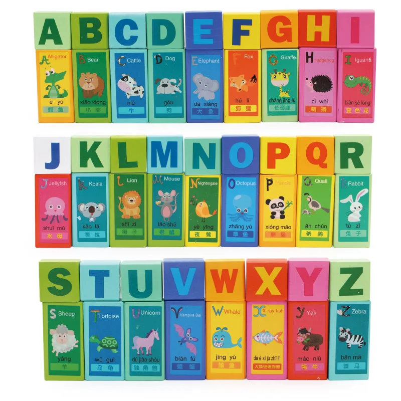 Umweltschutz holz 100 stück barreled kinder digitale alphabet szene gebäude sracking block spielzeug 0-14 jahre