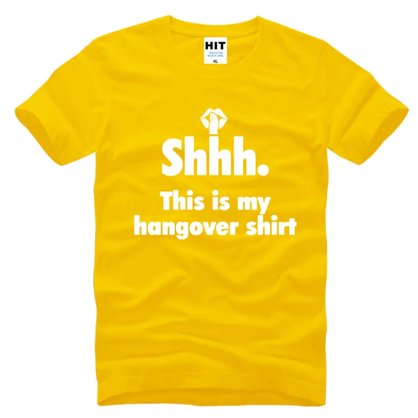 Это мое похмелье рубашка напечатанные буквы Забавный творческий для мужчин s футболка мода О-образный вырез хлопок новинка футболка - Цвет: HUAY BAT