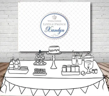 

custom little prince baby shower crown backdrop High quality Computer print party photography studio background