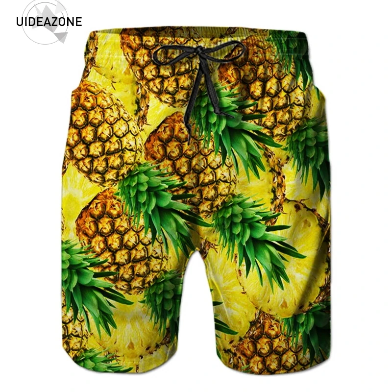 Мужские 3D шорты с ананасом, повседневные шорты, мужские свободные рабочие шорты, брюки, Korte Broek Mannen, 3D одежда, мужские спортивные штаны