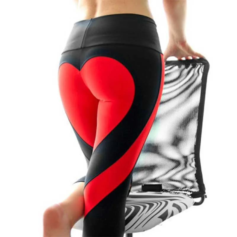 ZEROBIKE Women Heart Shaped Fitness Yoga Pants For Cycling Running Leggings Tights Slim Hips Quick Drying Training Trousers Hot | Спорт и