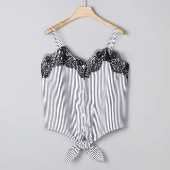 

best sale crop top Women Lace Casual Sleeveless Crop Top hot girl Vest Tank Cami Tops super quality roupas feminina