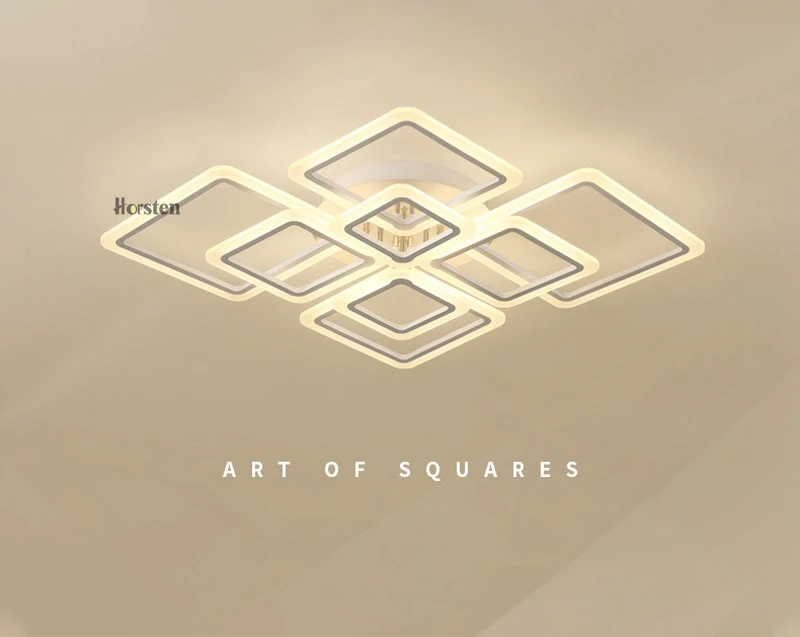 Modern Creative Acrylic LED Ceiling Lights Lamp Overlapping Frames Luxury Ceiling Lamps For Living Room Dining Room Bedroom (1)