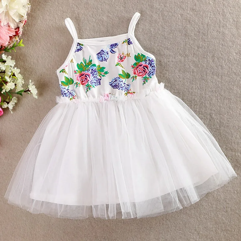 

Holapinna Kids Girls Lace Dress Summer Infant Baby Sling Flower Party Dress Cotton Toddler Girls Princess Birthday Dress 0-5Y