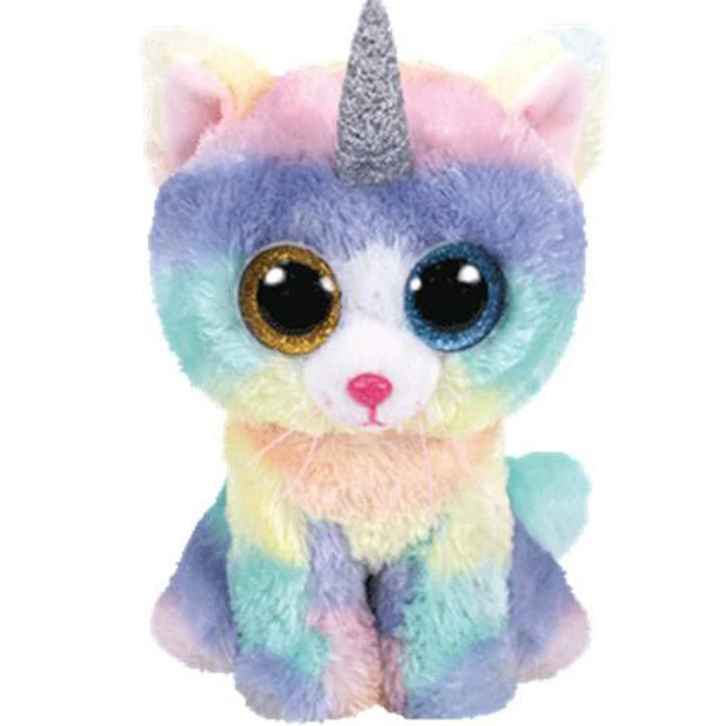 

Ty Beanie Boos Stuffed & Plush Animals Heather the Cat Unicorn Toy Doll 6" 15cm