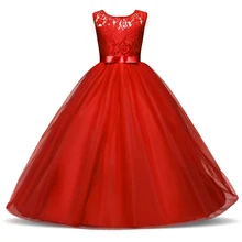 Kids Girls Wedding Flower Girl Dress Princess Party Pageant Formal Dress Sleeveless Dress Girls Clothing girl summer children wedding dress formal long petal sleeveless satin princess party prom dress