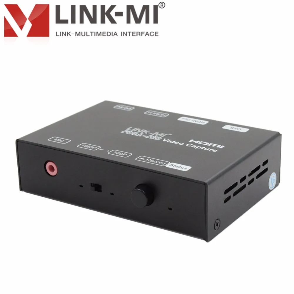 LINK-MI LM-HDVC01 Full HD видео захват игры H.264 кодировщик HDMI HD видеозахвата USB2.0 1080p@ 60 Гц Поддержка формата NTFS/FAT32