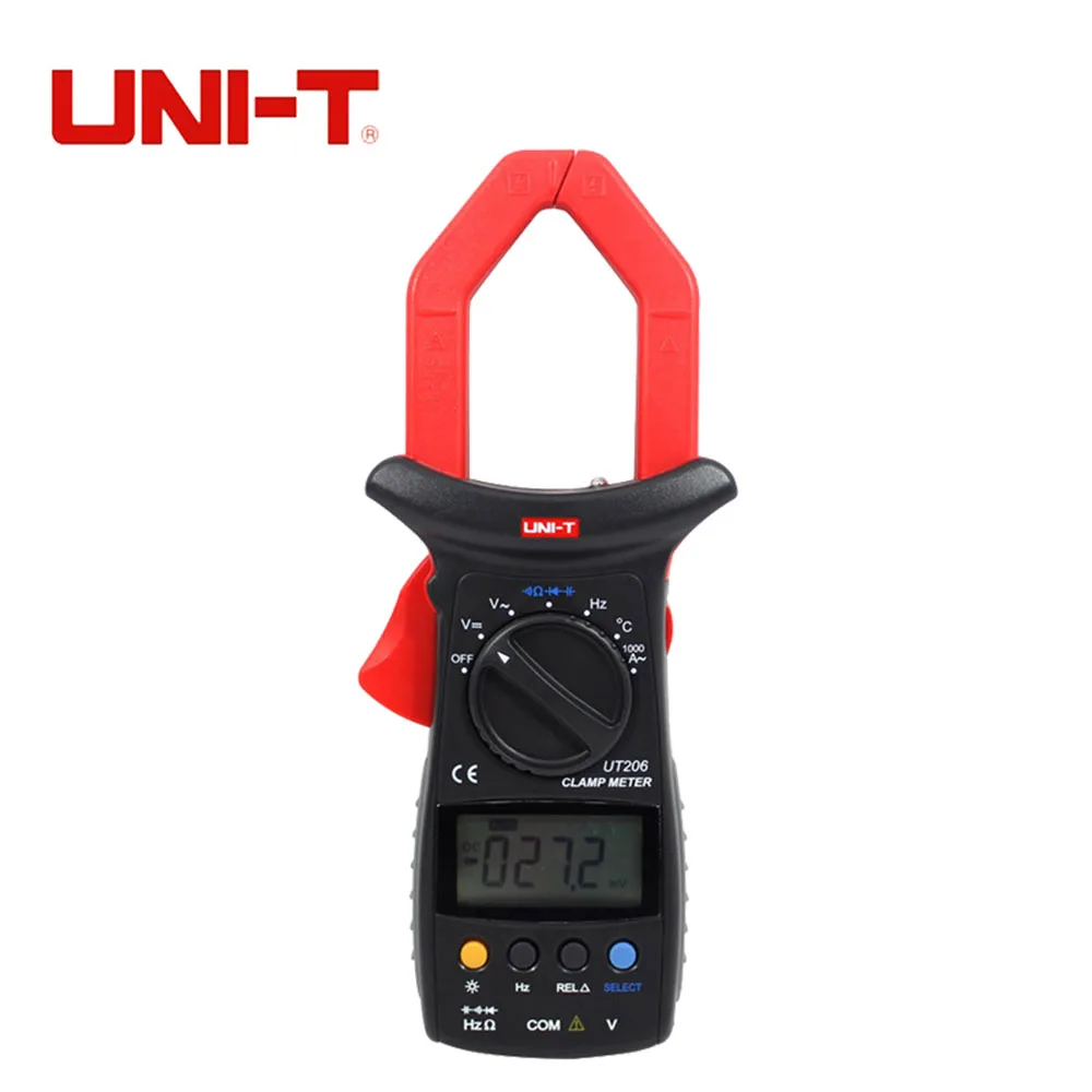 

UNI-T UT206 3999 Count Auto Range DMM Digital Clamp Multimeters W/ Temperature Test Multimetro LCR Meter