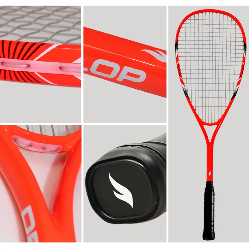 2pc/lot FANGCAN FCSQ-01 Aluminum Carbon Composite Alloy Squash Racket for Primary Players with String with Cover