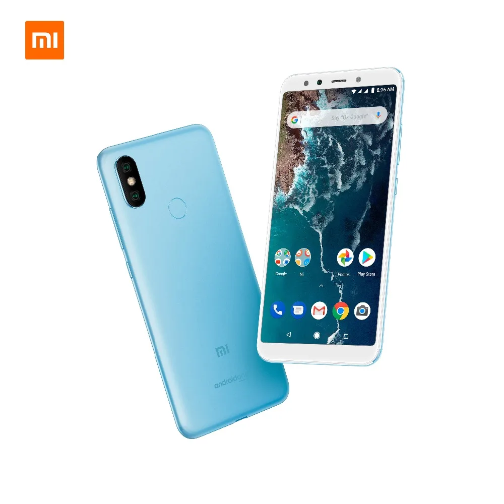 Глобальная версия Сяо mi A2 4 ГБ 128 Snapdragon 660 Octa Core отпечатков пальцев 3010 мАч смартфон 5