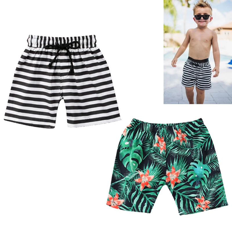 Cool Kids Baby Boys Floral Stripes Print Shorts Casual Beach Pants
