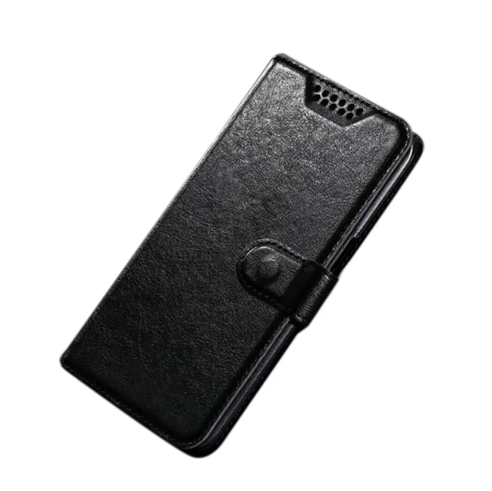Высококачественный чехол-бумажник из искусственной кожи для Tele2 Maxi LTE Midi, защитный флип-чехол для телефона - Цвет: Black