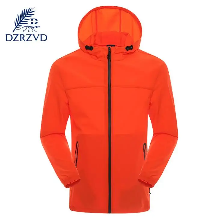 

High Quality Men Outdoor Hiking Hooded Sun-Protection Jacket Quick Dry Stretch Camping Jackets Windproof breathable Sports Coat