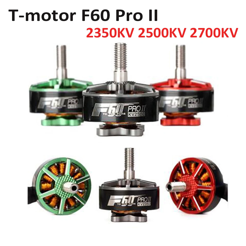 

T-motor F60 PRO II 2350KV 2500KV 2700KV 3-4S FPV Brushless Electrical Motor for RC Multirotor FPV Racing Drone Quadcopter