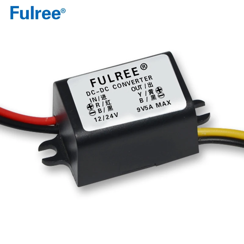 free shipping car power supply 12V 24V (12V 40V) to 9V5A dc dc