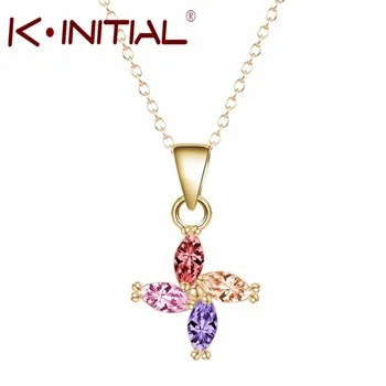 1Pcs Hot Selling Gold Plated Zircon Necklace Women Bijoux 2016 Fashion Jewelry Pave Zircon Star Necklaces & Pendants Jewelry