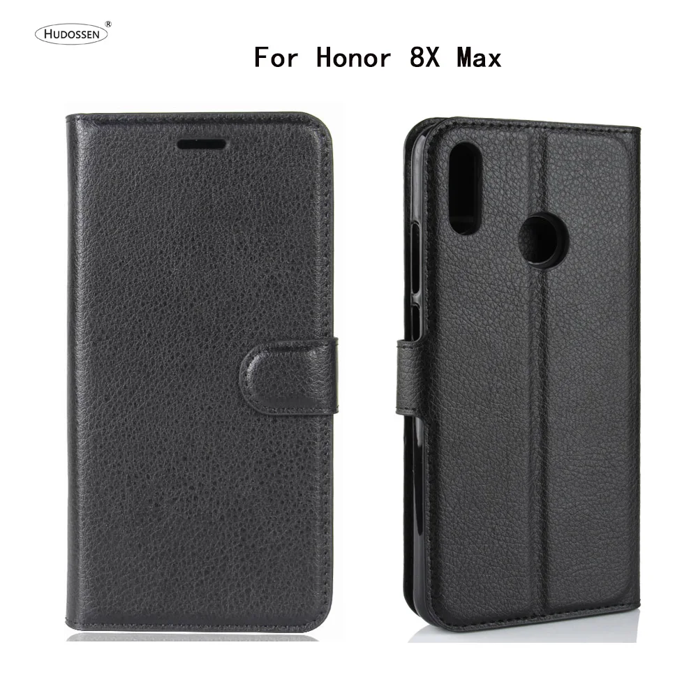 

HUDOSSEN For Huawei Honor 8X Max ARE-AL00 Case Luxury Flip PU Leather Silicone Phone Cover For Honor 8X Max Accessories Coque