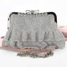 Женские вечерние сумочки с бриллиантами, маленькие сумочки, клатчи, сумочки, стразы, свадебные вечерние сумочки с кристаллами, сумки Серебристые/Золотые/черные