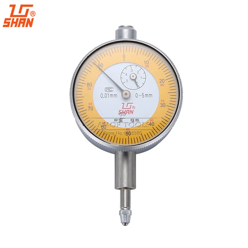 SHAN Dial indicator 0 5mm 0 01mm Small Dial Test Gague Aluminum Body font b Caliper