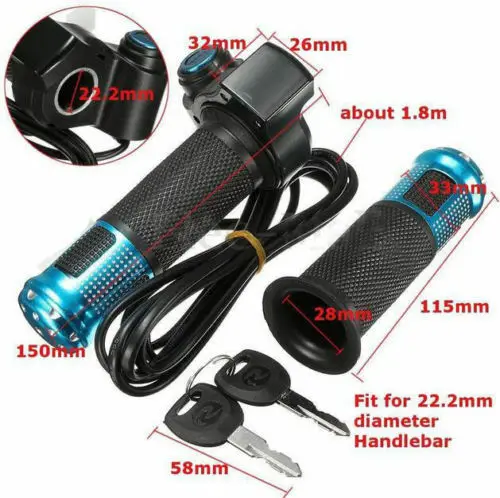 Universal - 12V / 24V Electric Scooter Motorcycle Throttle Twist Handlebar Grips | Инструменты