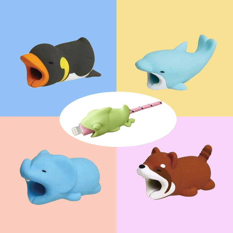 

Cute Animals Usb Charger Phone Cable Organizer Bite Protector for iPhone Andriod USB Cable Charger Protector I