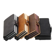 Wholesale Men Card Holder New Business Credit Card Holder Metal Double Aluminium Box With Rfid Blocking Travel Card Wallet Purse Wholesale Men Card Holder New Business Credit Card Holder Metal Double Aluminium Box With Rfid Blocking Travel Card Wallet Purse