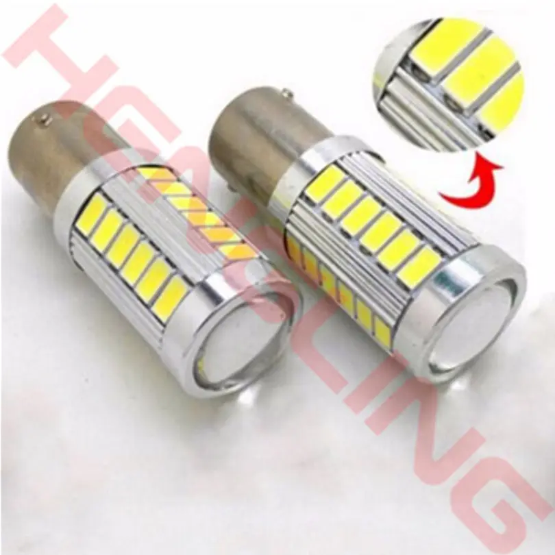 

2PCS High Quality 1156 33 SMD 5630 Led Car Turn Signal Brake Light Tail Lamp 33SMD LED Auto Rear Reverse Bulb