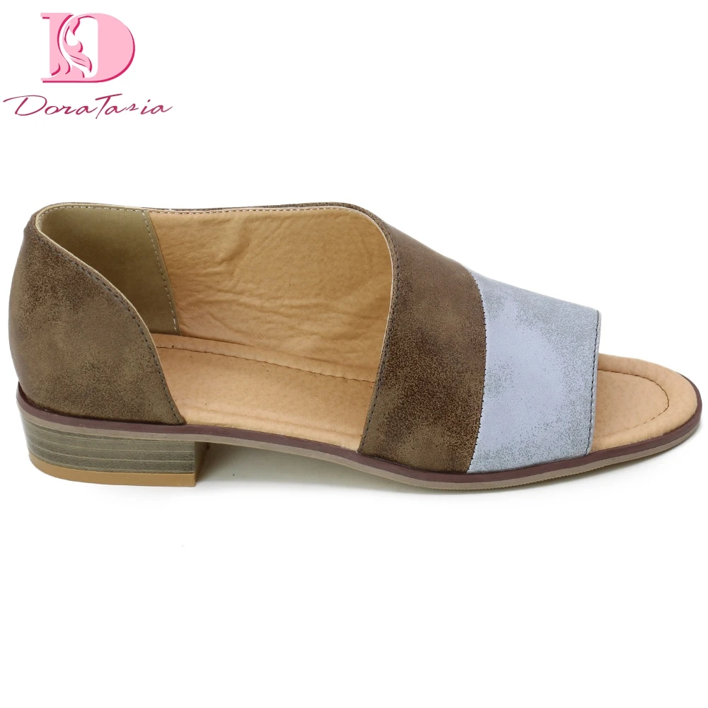 

Doratasia Fashion large Size 46 gladiator Women shoes comfortable leisure peep toe Shoes Woman Sandals girls footwear