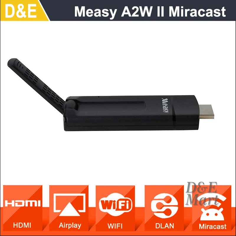 Measy A2W HDMI Miracast WiFi Дисплей ТВ приемник беспроводной ключ Ezcast Dlna Airplay Chromecast для Android, IOS, windows