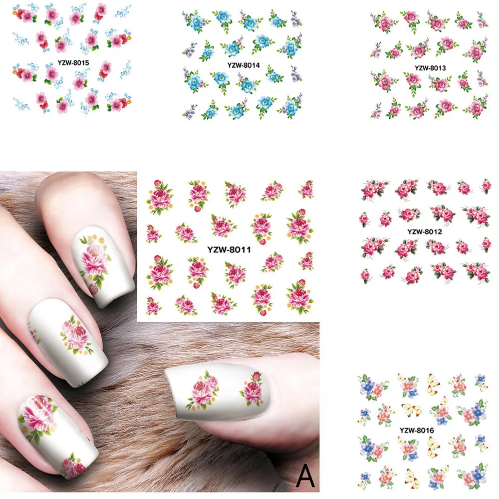 

Nail Applique Adhesive Flower Rattan non-toxic study fashionable DIY Lace Design Nail art easy to match Nail Sticker for G624