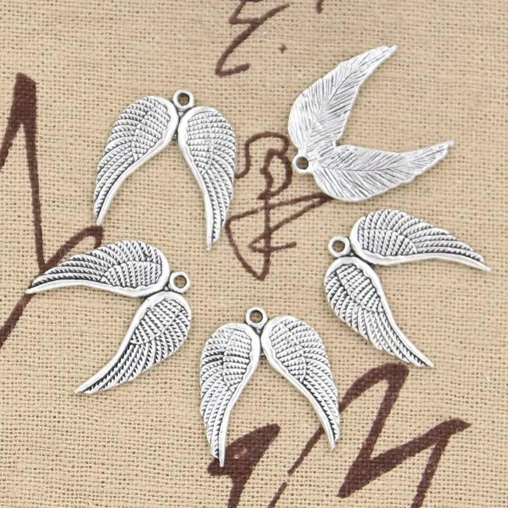 

20pcs Charms angel wings 21x19mm Antique Silver Bronze Plated Pendants Making DIY Handmade Tibetan Silver Bronze Jewelry