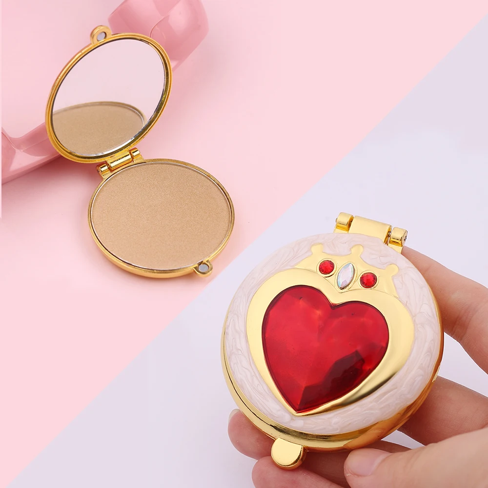 

Hot Sailor Moon Heart Natural Face Pressed Powder Palette Mineral Foundations Oil-control Brighten Concealer with Puff 6 Color