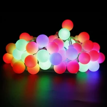 TSLEEN 5m/10m LED String Lamp Garland Xmas Christmas Holiday Festival Wedding Ball Light Decorative Garden Table Desk Lamp EU