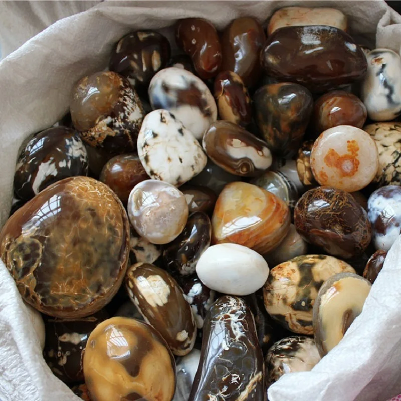 Natural Quartz Colorful Agate Stone Oval Gem Stone Jewelry