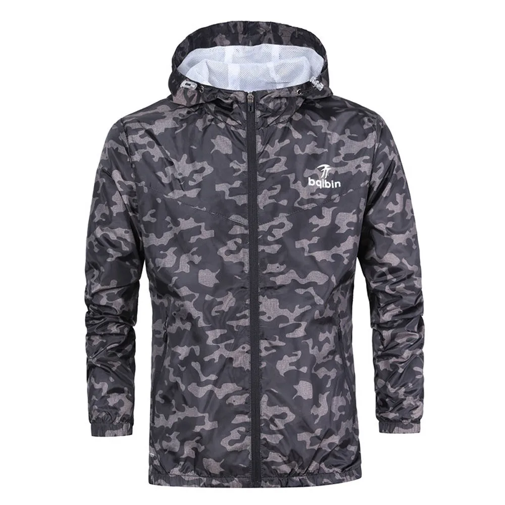 

Sweatshirt Mens Autumn Winter Waterproof Camouflage Long Sleeve Hooded Sweatshirt Men's zipper Warm Tops Plus Size coat oct22
