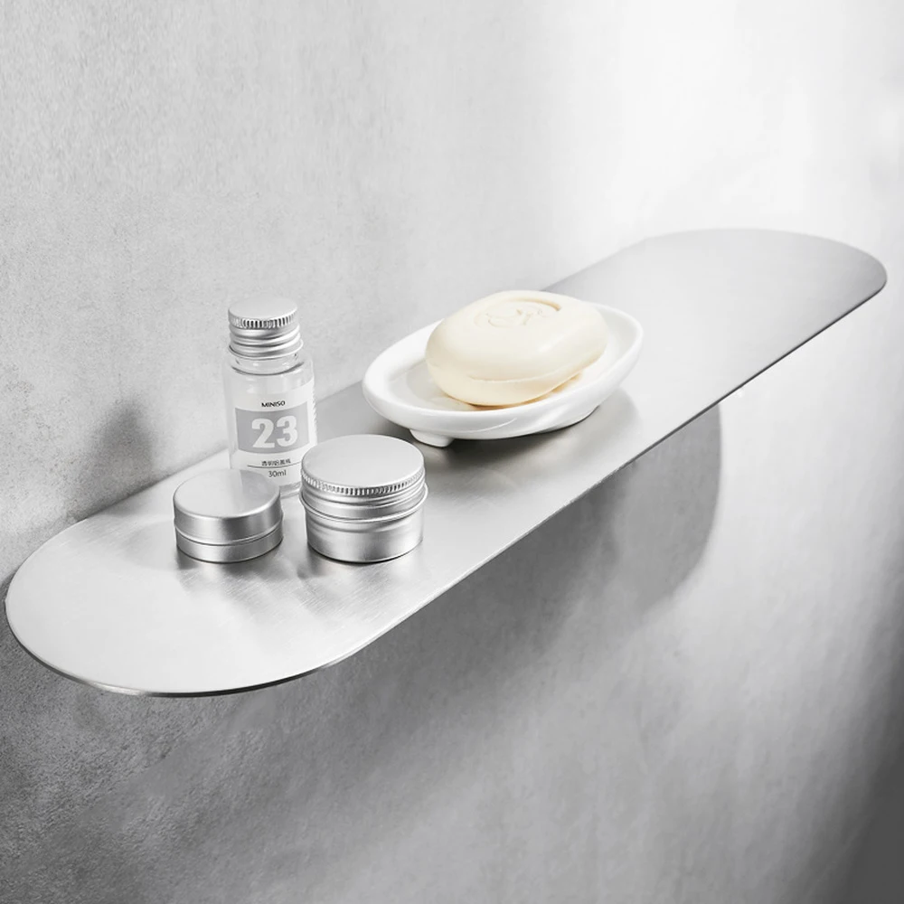 

A1 304 stainless steel brushed mirror front cosmetic storage shelf bathroom wall mount wx7201827