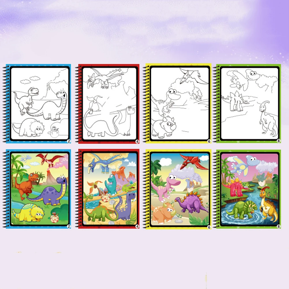 МРИЙ расцветки детские развивающие акварель книга с ручка для рисования, игрушки, краска для граффити заполнения Детский рисунок картона