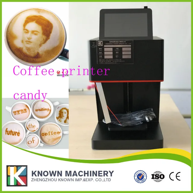 Cheap Latte selfie coffee printer machine with brown color Cheap Latte selfie coffee printer machine with brown color