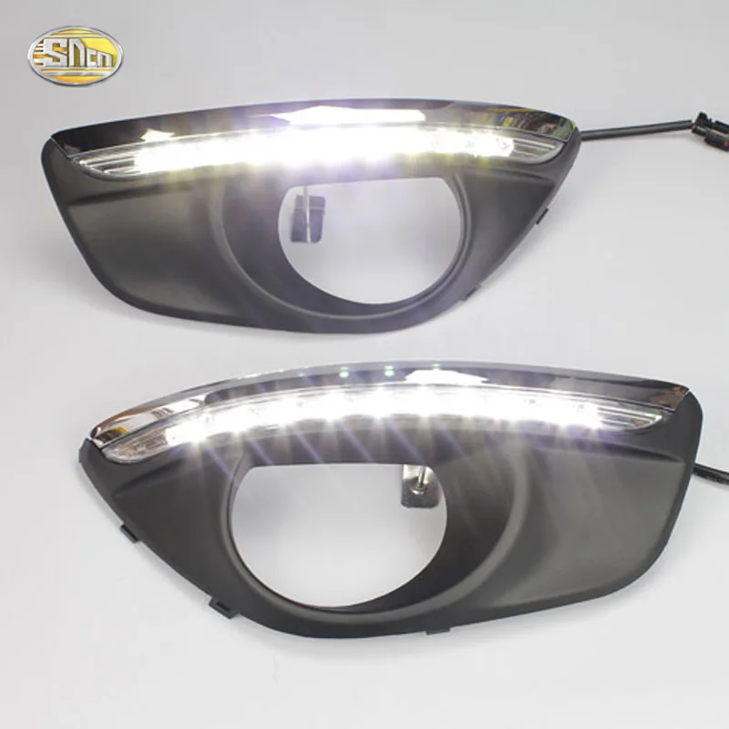 

Led drl for Hyundai Santa Fe 2010 2011 2012 Santafe Daytime Running Light fog lamp cover driving light car styling accessories
