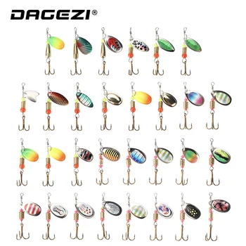 DAGEZI Metal Sequins Fishing Lure Set 30pcs/10pcs Spoon Lure Spinner Bait Fishing Tackle Hard Bait Spinner Bait Pesca fishing bait fish lure hook twist spoon crankbaits spinner accessory tool tackle 20 12