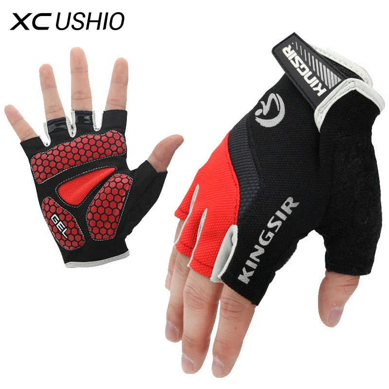 1 Pair Outdoor Sport Gloves Summer Cycling Bike Bicycle Riding Gym Fitness Half Finger Gloves Shockproof Mittens S/M/L/XL/XXL